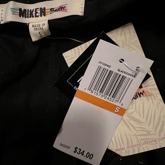 Miken Juniors' Lurex Animal-Print Midi Cover-Up Dress Black Small NWT - Picture 6 of 6